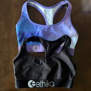 Ethika Girls Sports Bras Lot of 2 Pull On Style Large